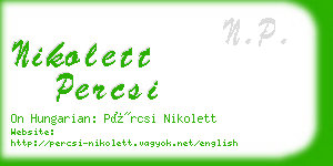 nikolett percsi business card